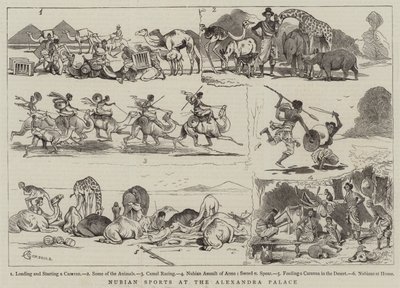 Nubisk sport på Alexandra Palace af Alfred Chantrey Corbould